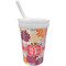 Mums Flower Sippy Cup with Straw (Personalized)