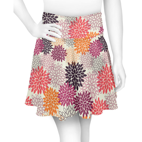 Custom Mums Flower Skater Skirt - Medium
