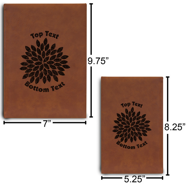 Mums Flower Sketch Book Size Comparison w/ Dimension