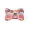 Mums Flower Bone Shaped Dog Food Mat (Small) (Personalized)