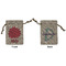 Mums Flower Small Burlap Gift Bag - Front and Back
