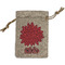Mums Flower Small Burlap Gift Bag - Front
