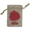 Mums Flower Small Burlap Gift Bag - Front (Personalized)