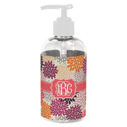 Mums Flower Plastic Soap / Lotion Dispenser (8 oz - Small - White) (Personalized)
