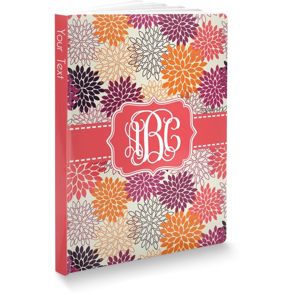 Custom Mums Flower Softbound Notebook - 5.75" x 8" (Personalized)