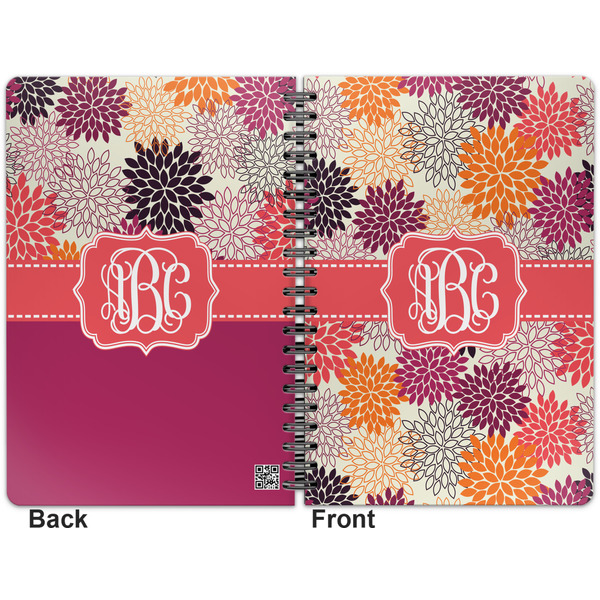 Mums Flower Spiral Journal 7 x 10 - Apvl