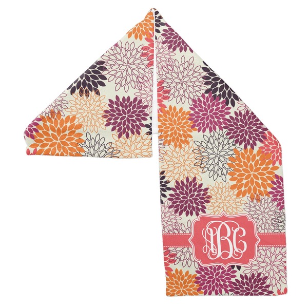 Mums Flower Sports Towel Folded - Both Sides Showing
