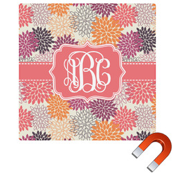 Mums Flower Square Car Magnet - 10" (Personalized)