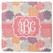 Mums Flower Square Coaster Rubber Back - Single