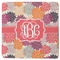 Mums Flower Square Rubber Backed Coaster (Personalized)