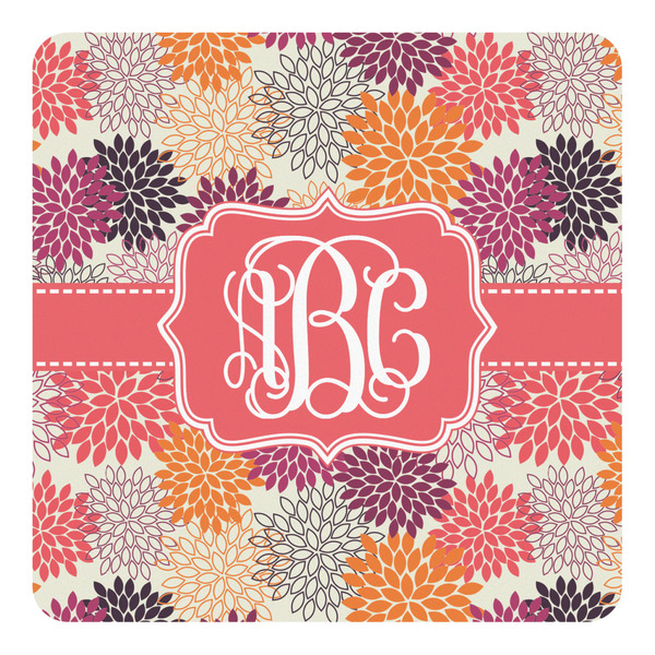 Custom Mums Flower Square Decal - Large (Personalized)