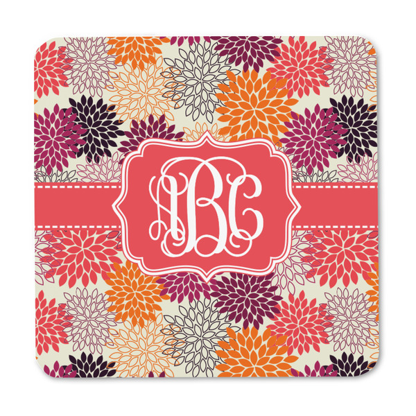 Mums Flower Square Fridge Magnet - FRONT