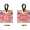 Mums Flower Square Luggage Tag (Front + Back)
