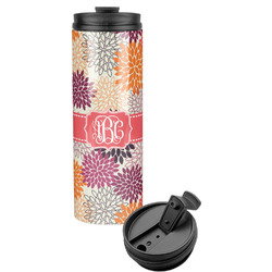 Mums Flower Stainless Steel Skinny Tumbler (Personalized)
