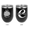 Mums Flower Stainless Wine Tumblers - Black - Double Sided - Approval