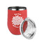 Mums Flower Stainless Wine Tumblers - Coral - Single Sided - Alt View