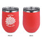 Mums Flower Stainless Wine Tumblers - Coral - Single Sided - Approval