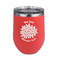 Mums Flower Stainless Wine Tumblers - Coral - Single Sided - Front