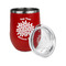 Mums Flower Stainless Wine Tumblers - Red - Double Sided - Alt View
