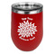 Mums Flower Stemless Stainless Steel Wine Tumbler - Red - Single Sided (Personalized)