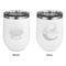 Mums Flower Stainless Wine Tumblers - White - Double Sided - Approval