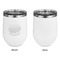 Mums Flower Stainless Wine Tumblers - White - Single Sided - Approval