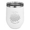 Mums Flower Stainless Wine Tumblers - White - Single Sided - Front