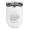 Mums Flower Stemless Stainless Steel Wine Tumbler - White - Single Sided (Personalized)