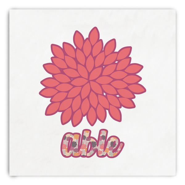 Custom Mums Flower Paper Dinner Napkins (Personalized)