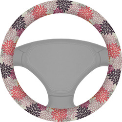 Mums Flower Steering Wheel Cover (Personalized)