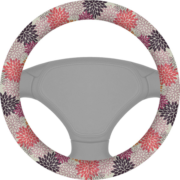 Custom Mums Flower Steering Wheel Cover