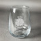 Mums Flower Stemless Wine Glass - Front/Approval