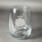 Mums Flower Stemless Wine Glass (Single) (Personalized)