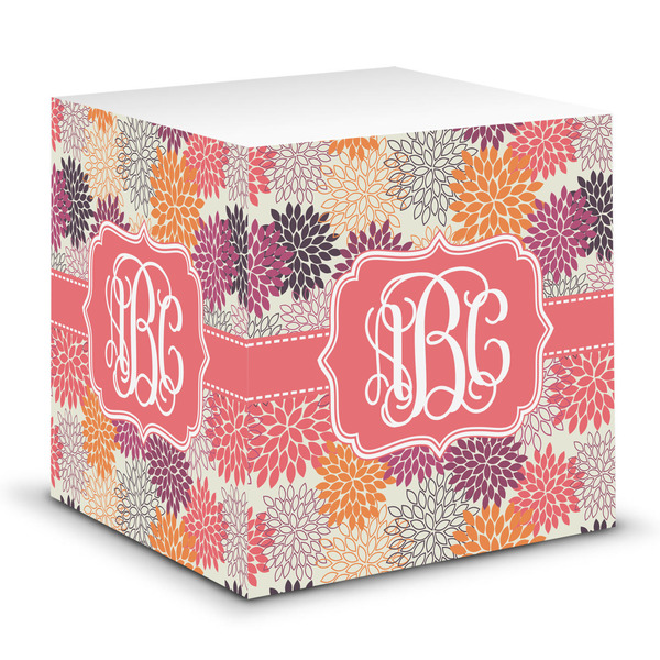 Custom Mums Flower Sticky Note Cube (Personalized)