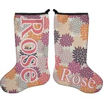 Mums Flower Holiday Stocking - Double-Sided - Neoprene (Personalized)