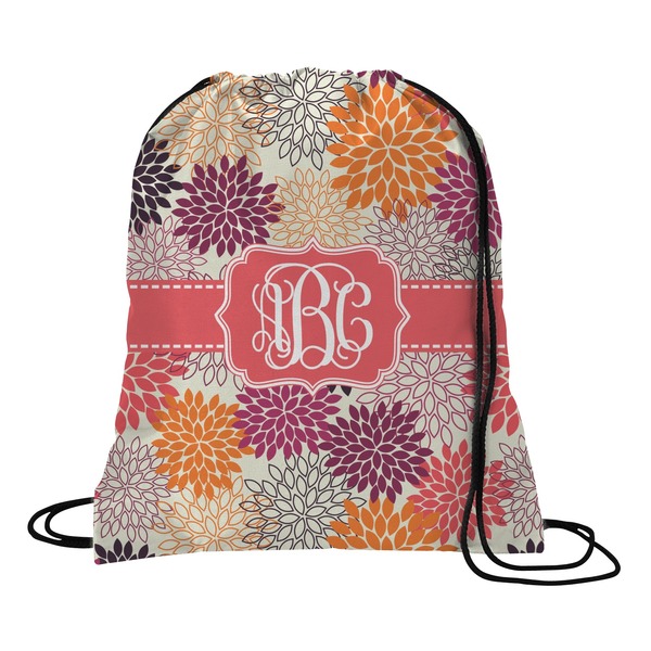 Custom Mums Flower Drawstring Backpack - Medium (Personalized)
