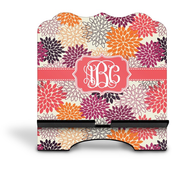 Mums Flower Stylized Tablet Stand - Front without iPad