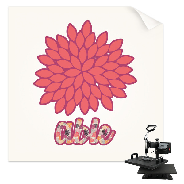 Custom Mums Flower Sublimation Transfer - Youth / Women (Personalized)