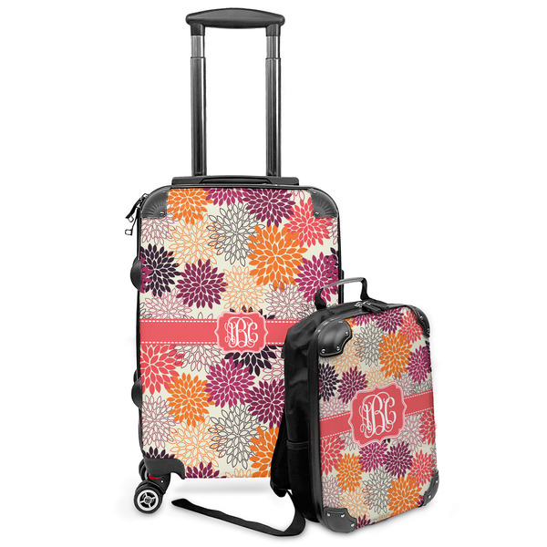 Custom Mums Flower Kids 2-Piece Luggage Set - Suitcase & Backpack (Personalized)