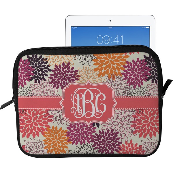 Custom Mums Flower Tablet Case / Sleeve - Large (Personalized)