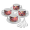Mums Flower Tea Cup - Set of 4