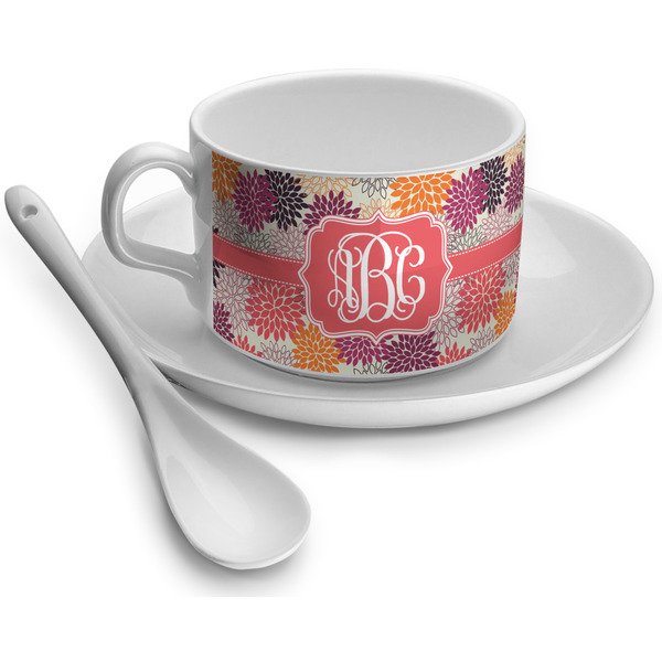 Custom Mums Flower Tea Cup - Single (Personalized)