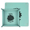 Mums Flower Teal Faux Leather Valet Trays - PARENT MAIN