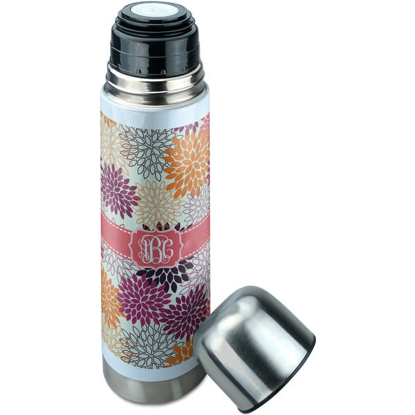 Mums Flower Thermos - Lid Off