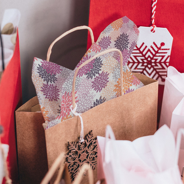 Mums Flower Tissue Paper - In Gift Bag