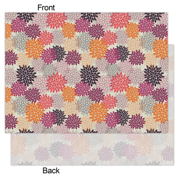 Mums Flower Tissue Paper - Lightweight - Large - Front & Back