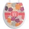 Mums Flower Toilet Seat Decal - Round (Personalized)