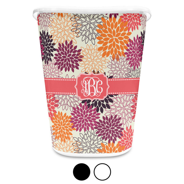 Mums Flower Custom Waste Basket