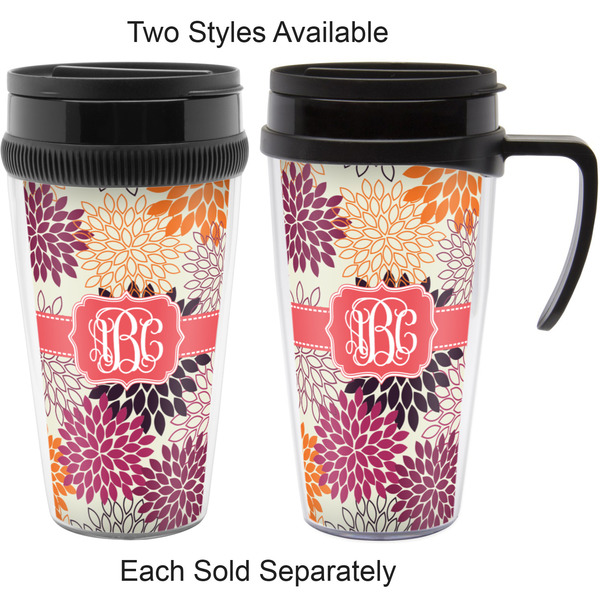 Mums Flower Travel Mugs - with & without Handle