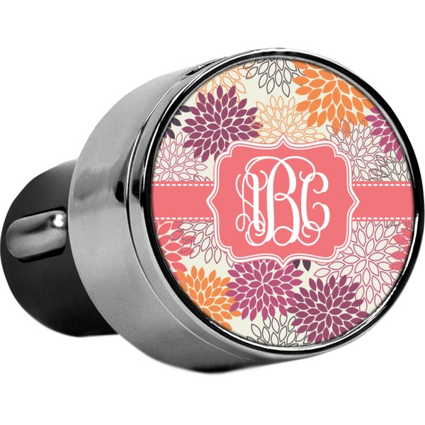 Custom Mums Flower USB Car Charger (Personalized)